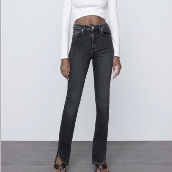 Zara Jeans Zara Split Hem Slim Fit Jeans Poshmark
